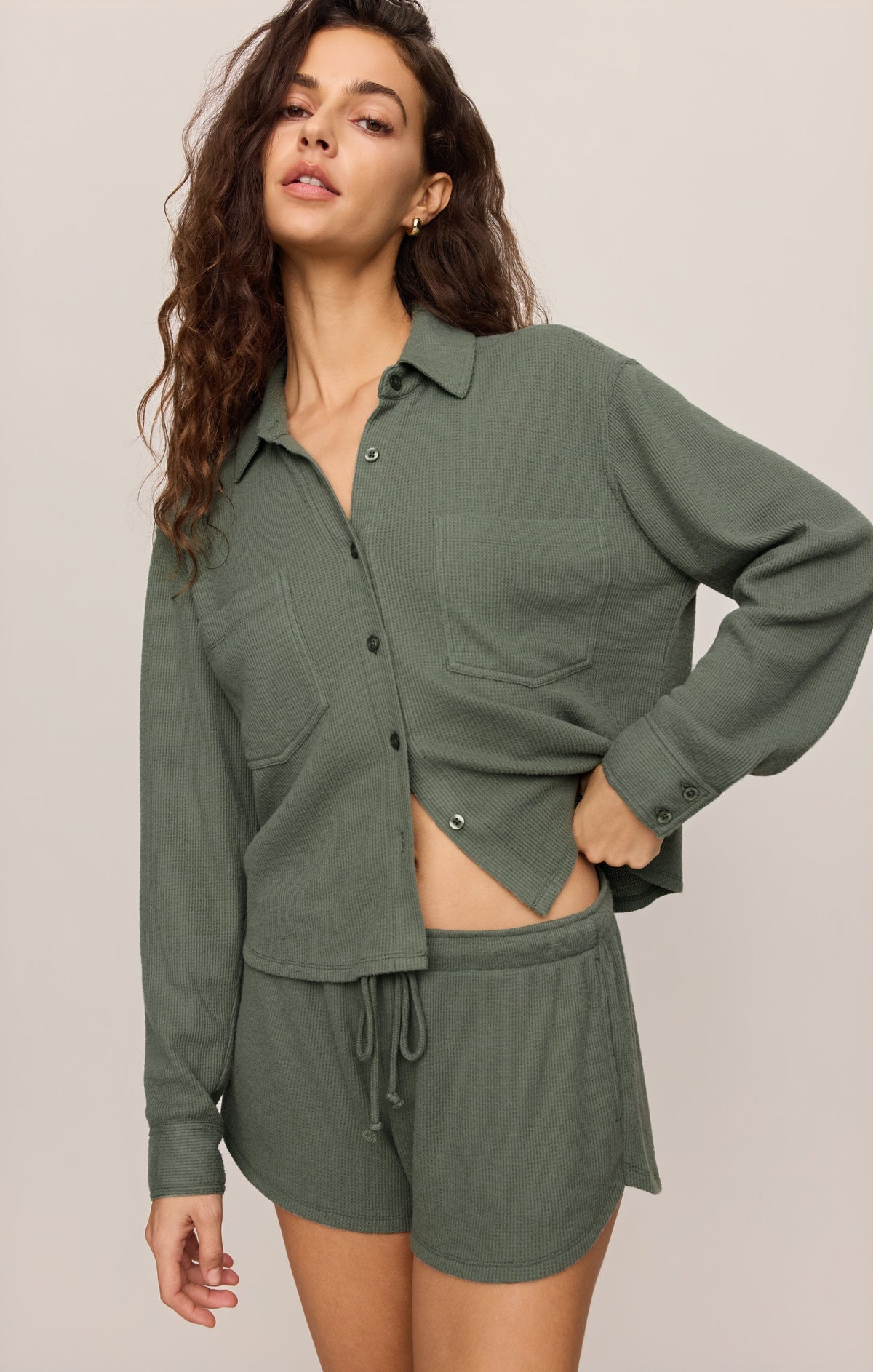 Waffle Brushed Thermal Shirt