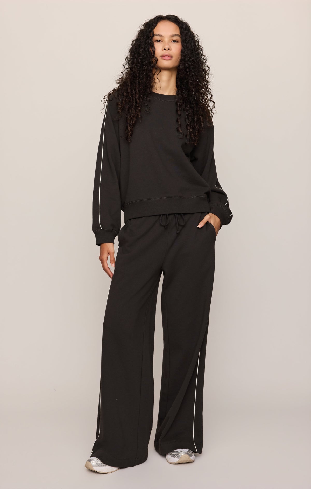 Sport Stripe Knit Denim Pant