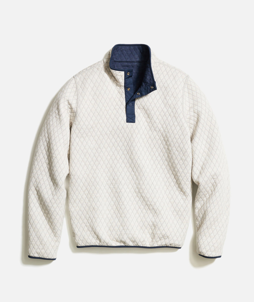 Men's Reversible Corbet Pullover in Navy/Oat
