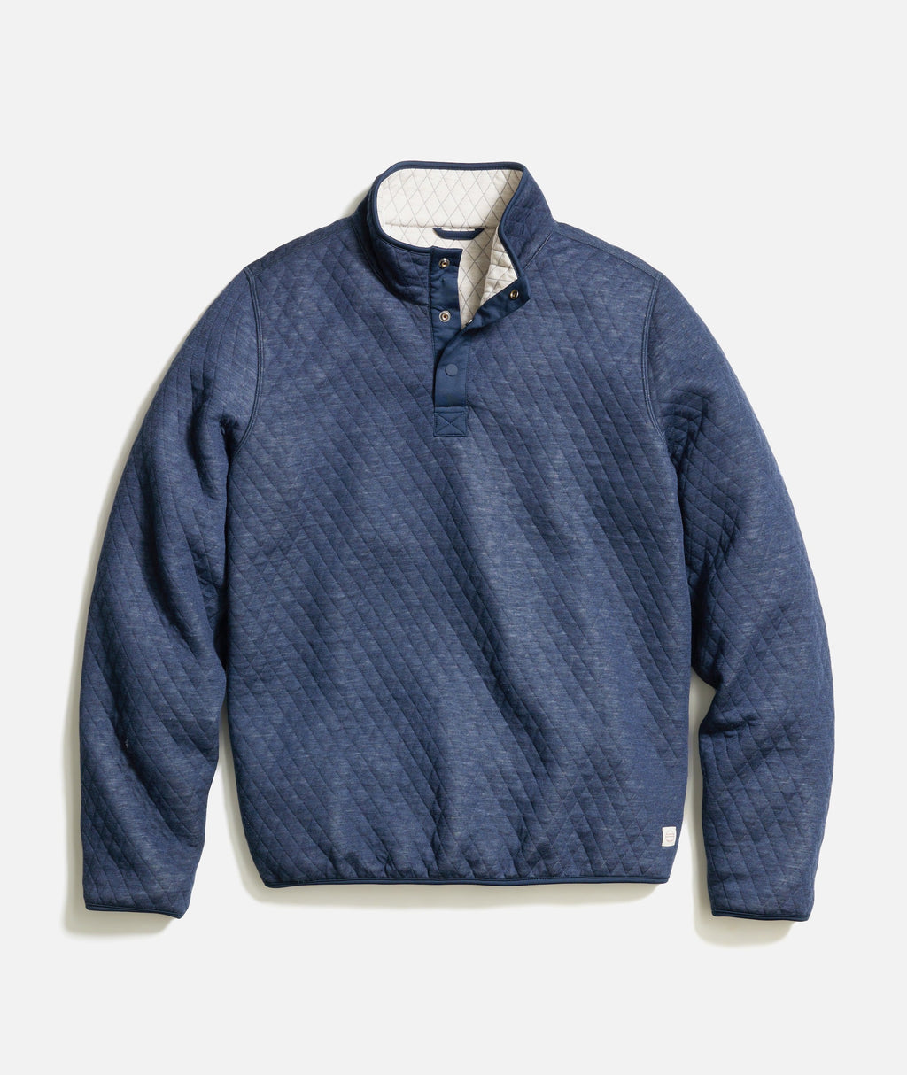 Men's Reversible Corbet Pullover in Navy/Oat