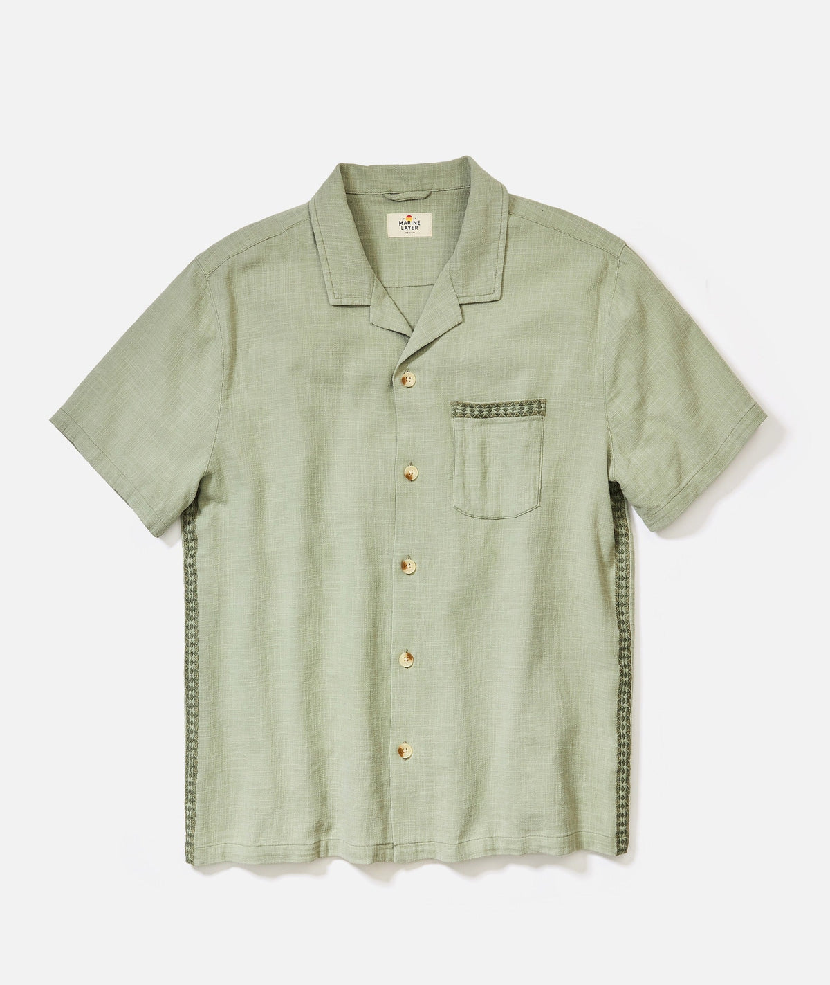 Stretch Selvage Embroidered Resort Shirt