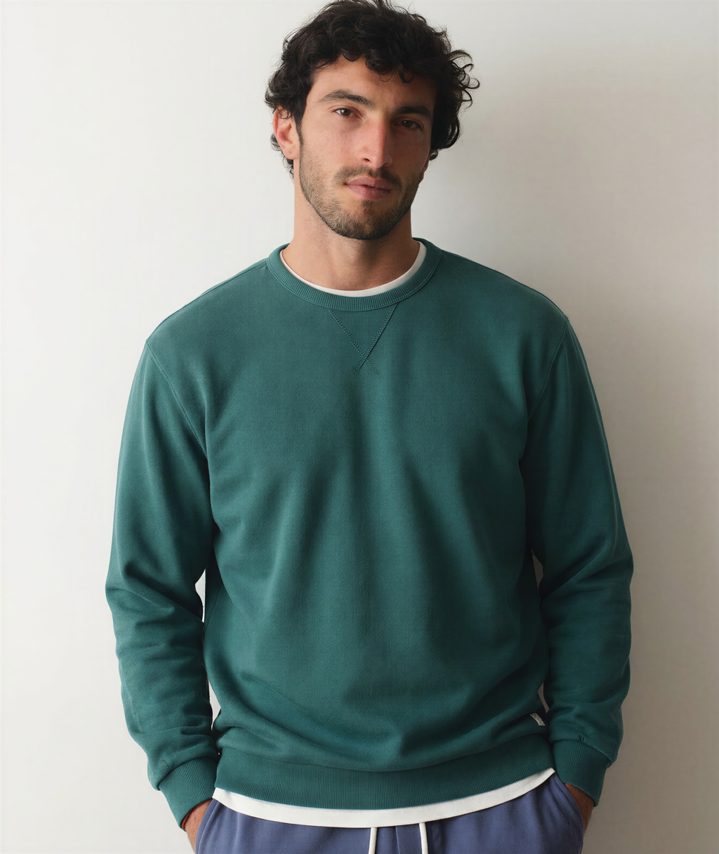 Men's Cloud 9 Fleece Relaxed Crewneck in Rainforest