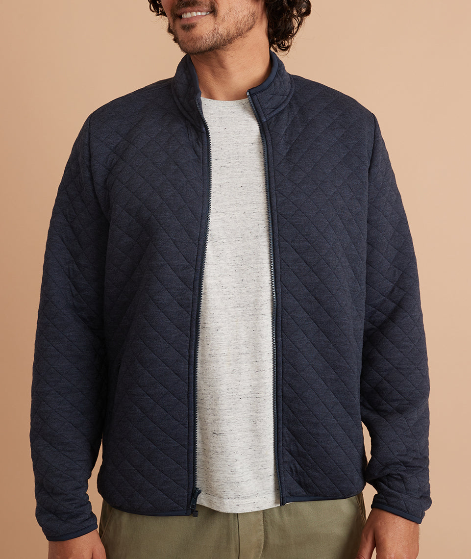 Men's Corbet Full Zip Jacket in Navy
