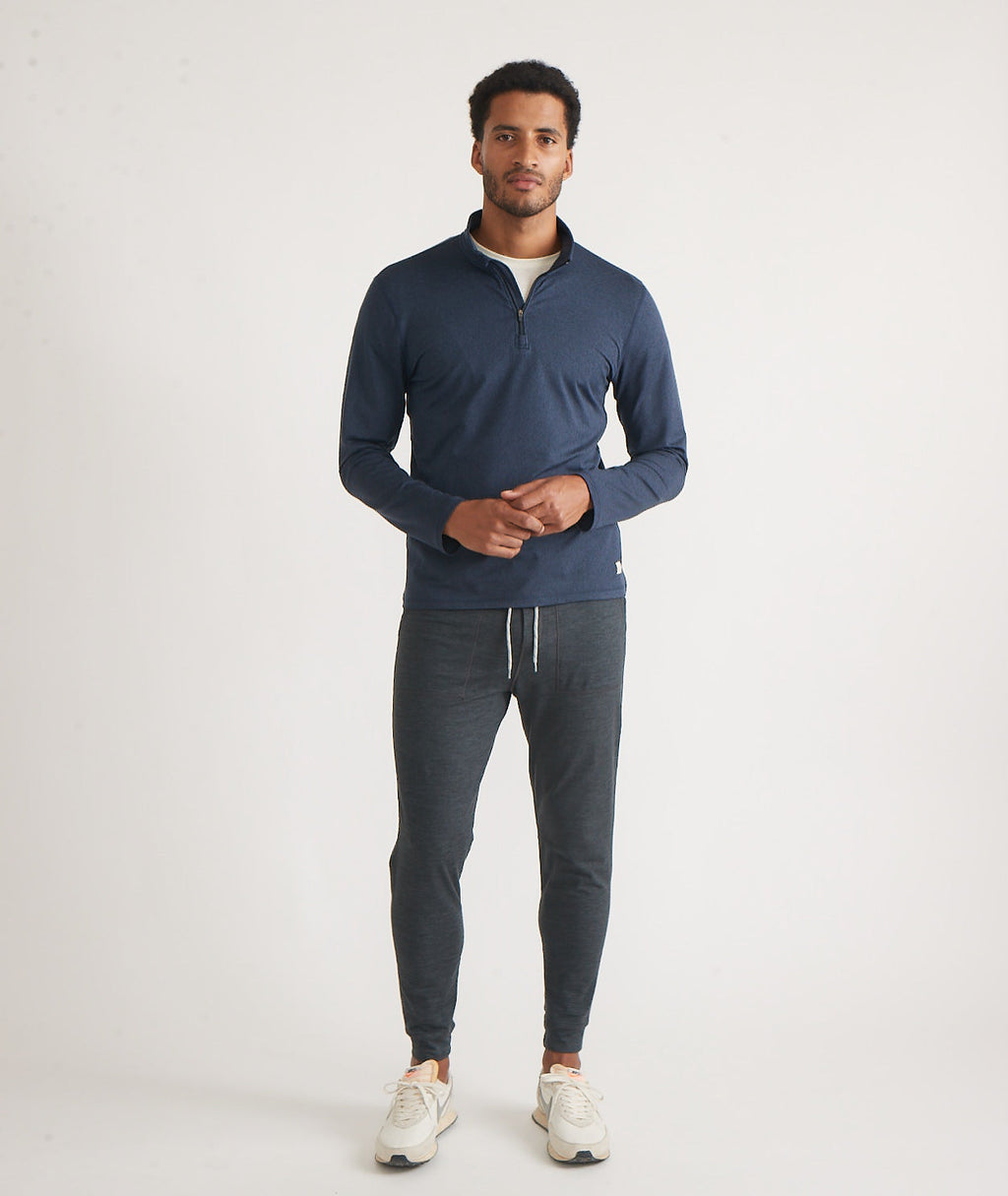 Men's Re-Spun Sport Quarter Zip in Navy