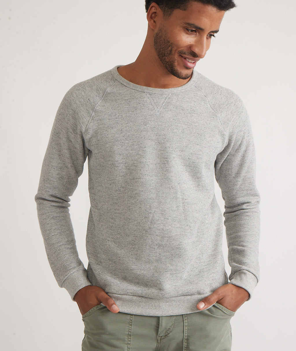 Men's Sherpa Crew Pullover in Heather Grey