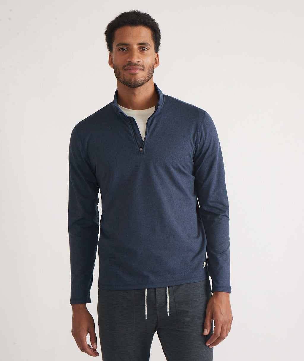 Men's Re-Spun Sport Quarter Zip in Navy