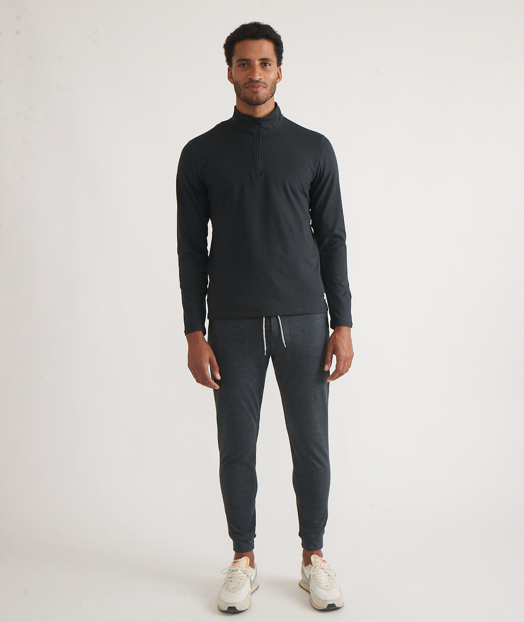 Men's Re-Spun Sport Quarter Zip in Charcoal
