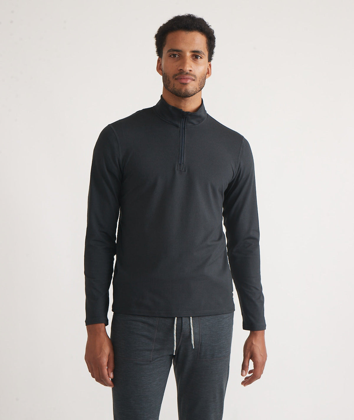 Men's Re-Spun Sport Quarter Zip in Charcoal
