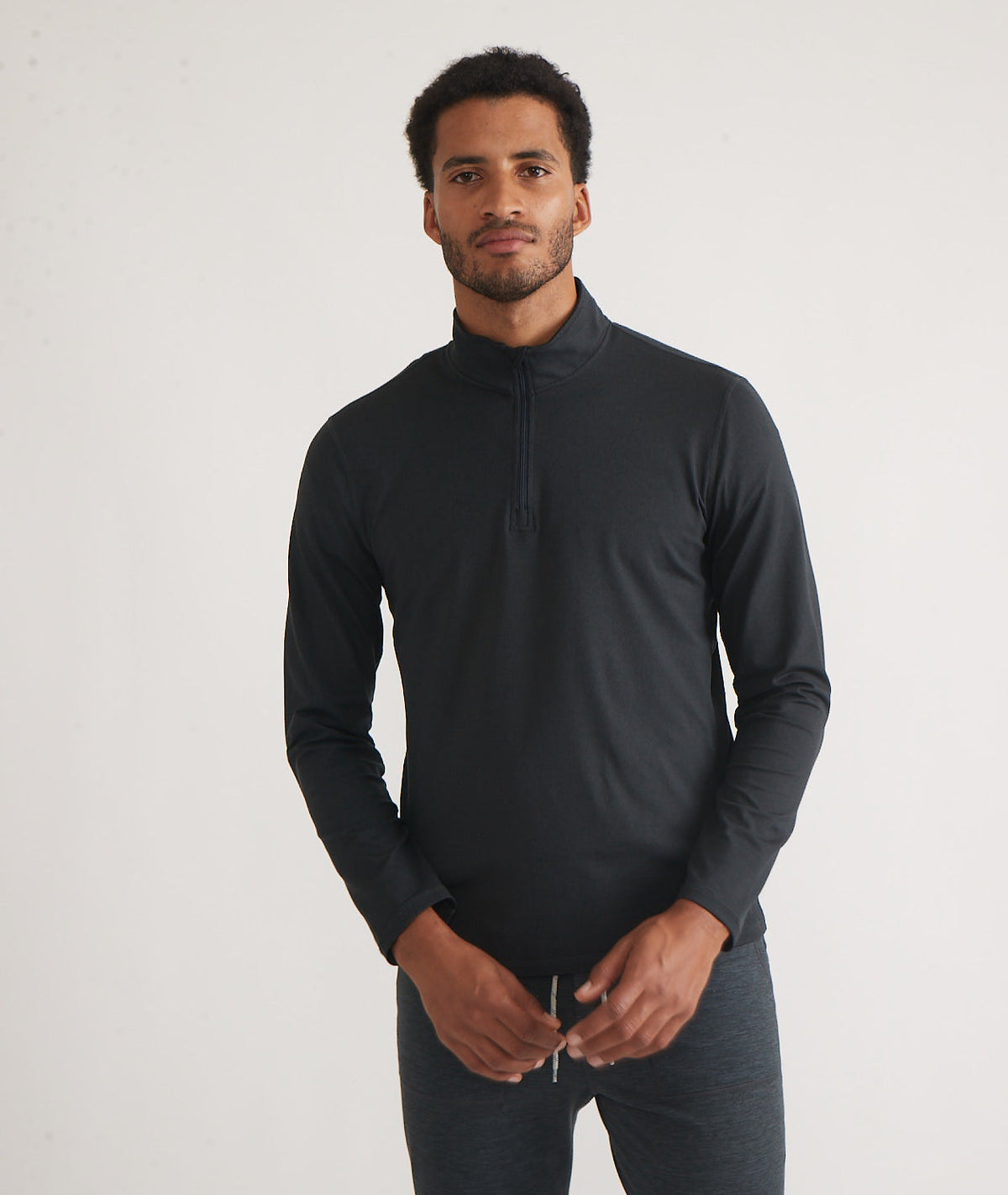 Men's Re-Spun Sport Quarter Zip in Charcoal