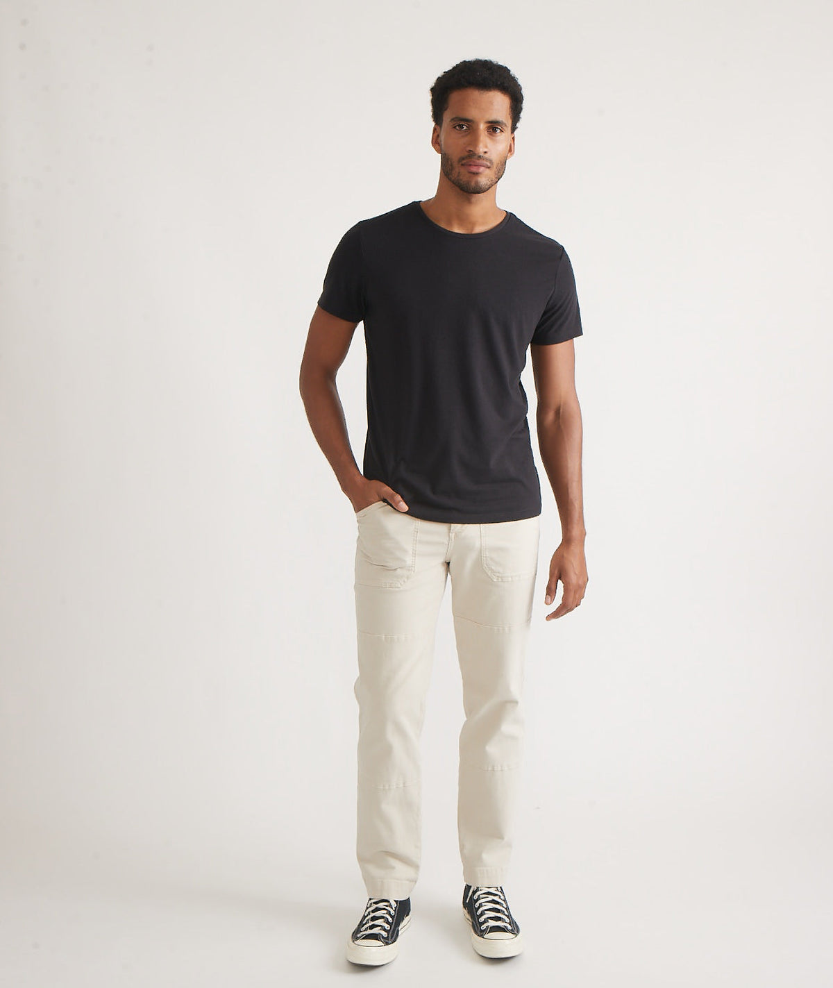Men's Re-Spun Signature Crew in Faded Black