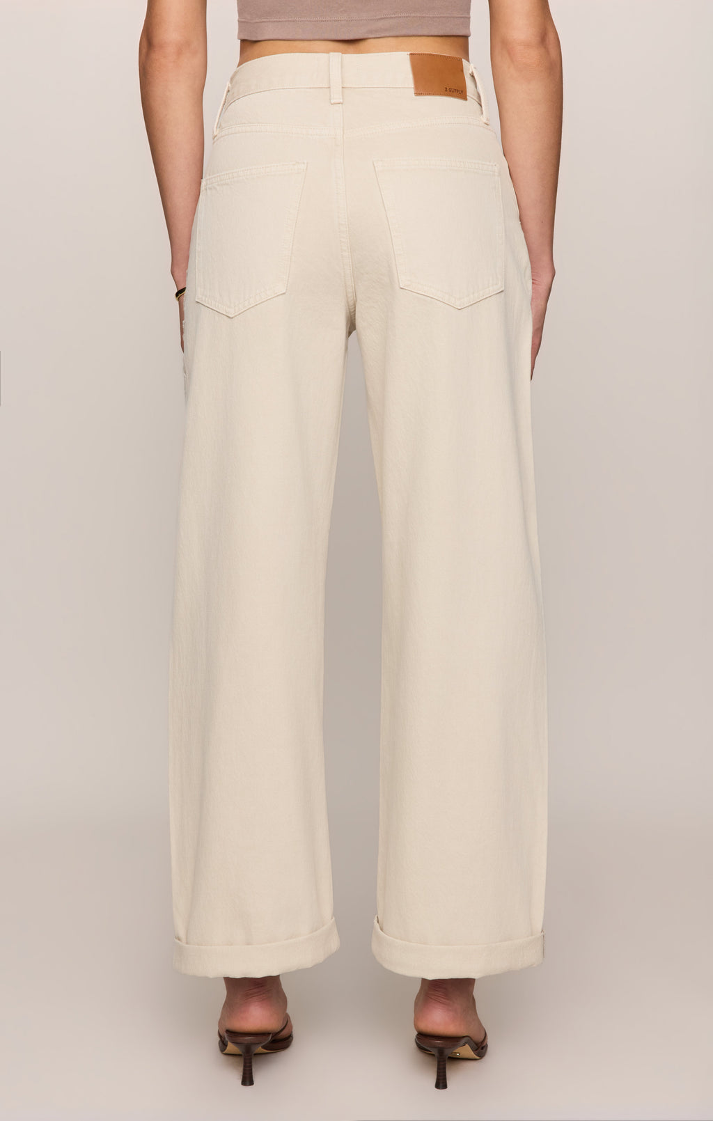 The Show Off High-Rise Bowed Denim