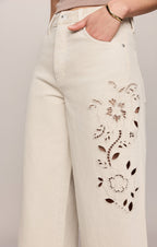 The Show Off High-Rise Bowed Denim
