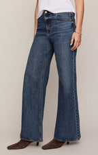 The Stunner Mid-Rise Wide Denim