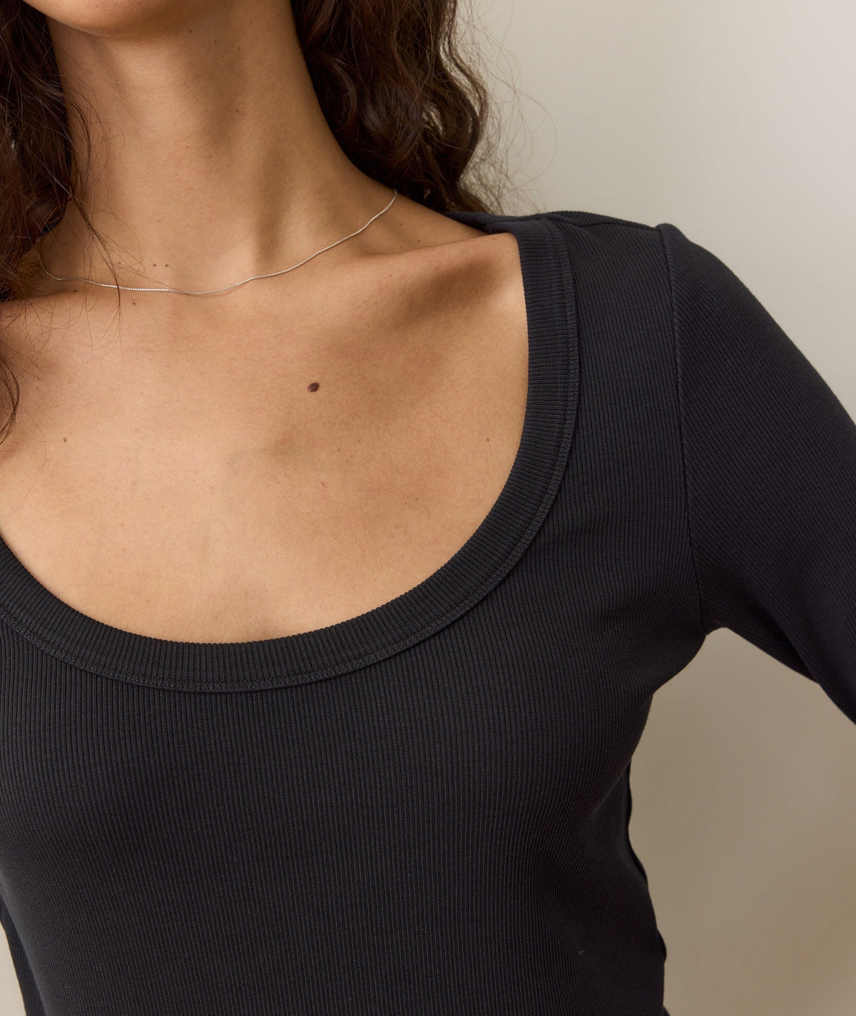 Lexi Rib Sun-In Long Sleeve Scoop Tee
