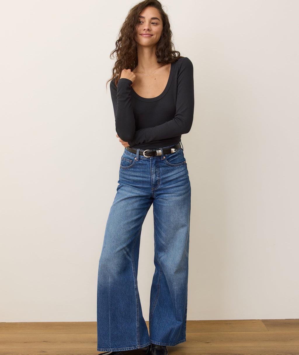 Lexi Rib Sun-In Long Sleeve Scoop Tee