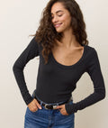 Lexi Rib Sun-In Long Sleeve Scoop Tee