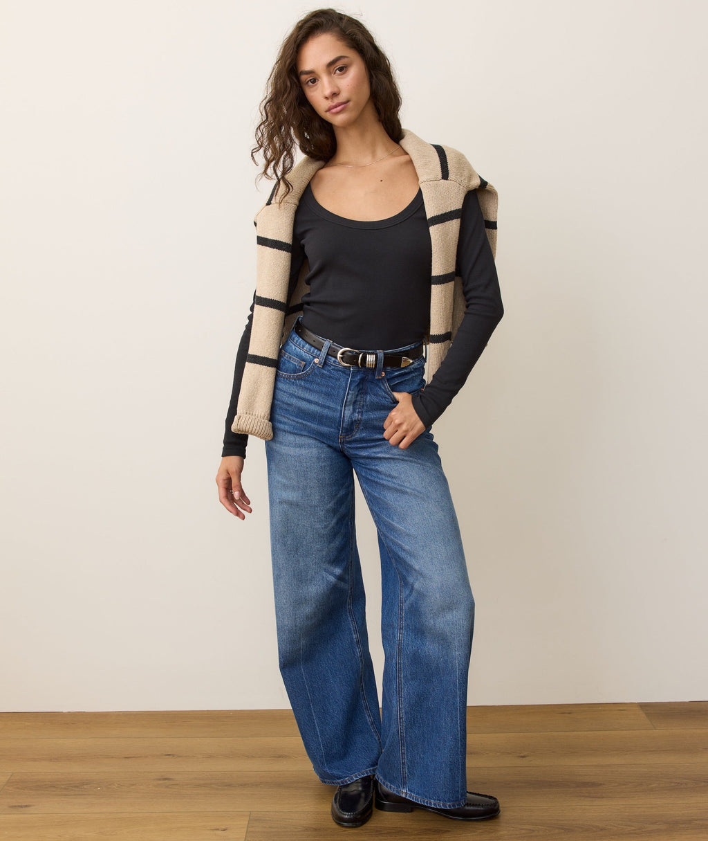 Lexi Rib Sun-In Long Sleeve Scoop Tee