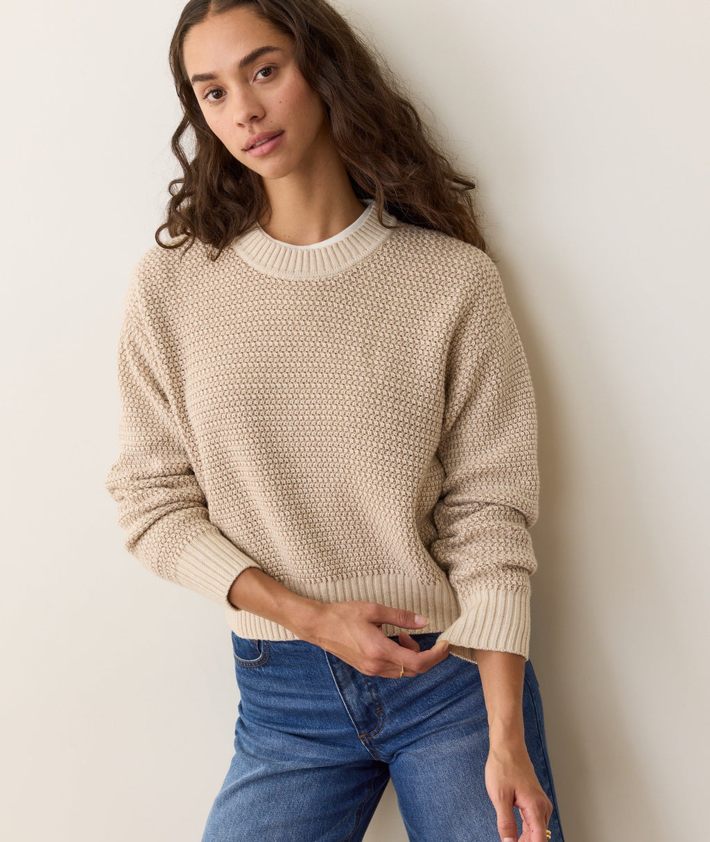 Robin Textured Crewneck Sweater