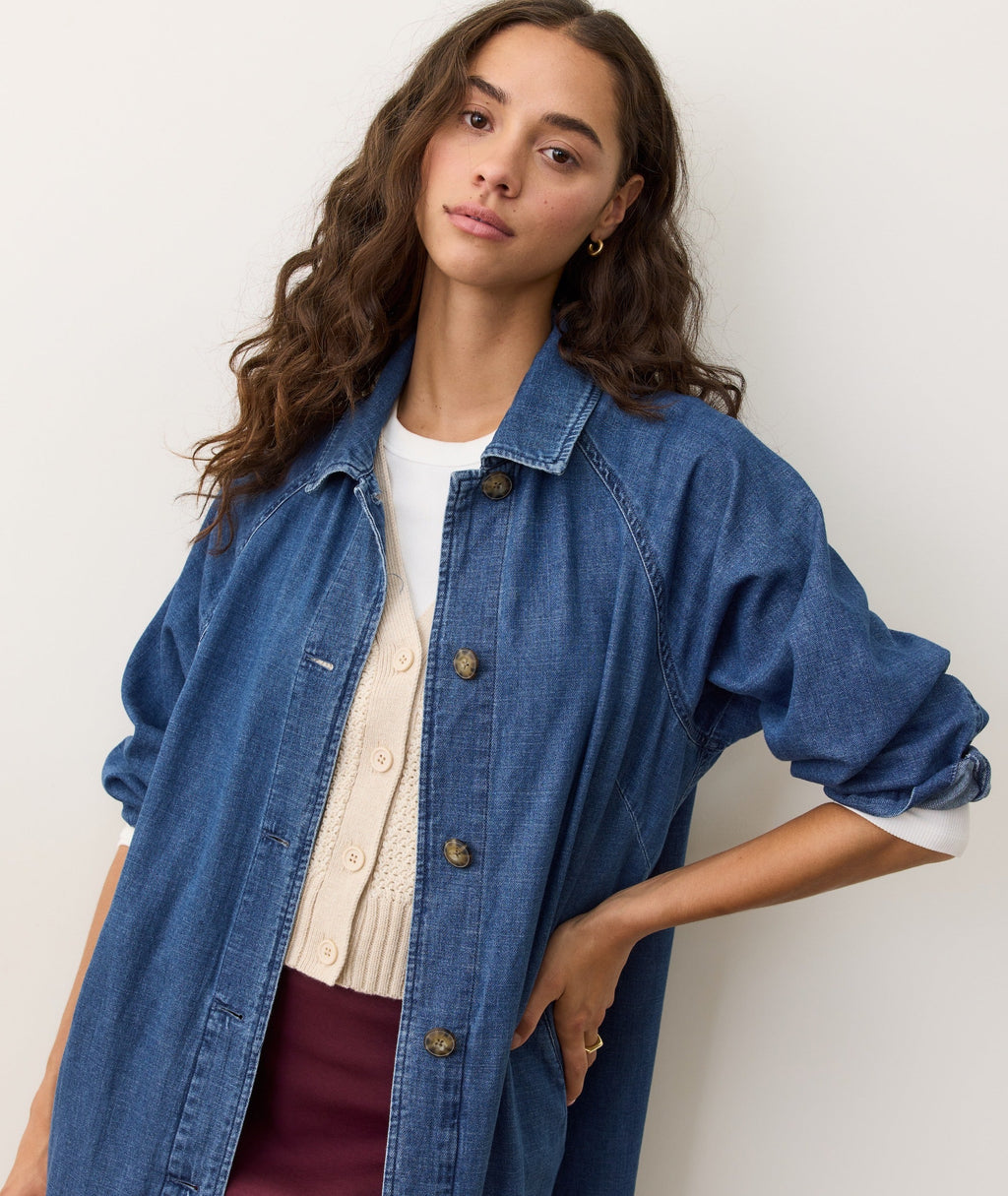 Hayes Denim Trench Coat
