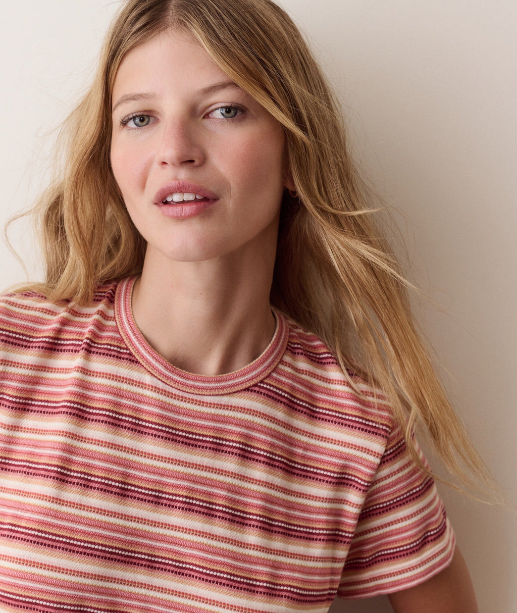 Jacquard Stripe Tee