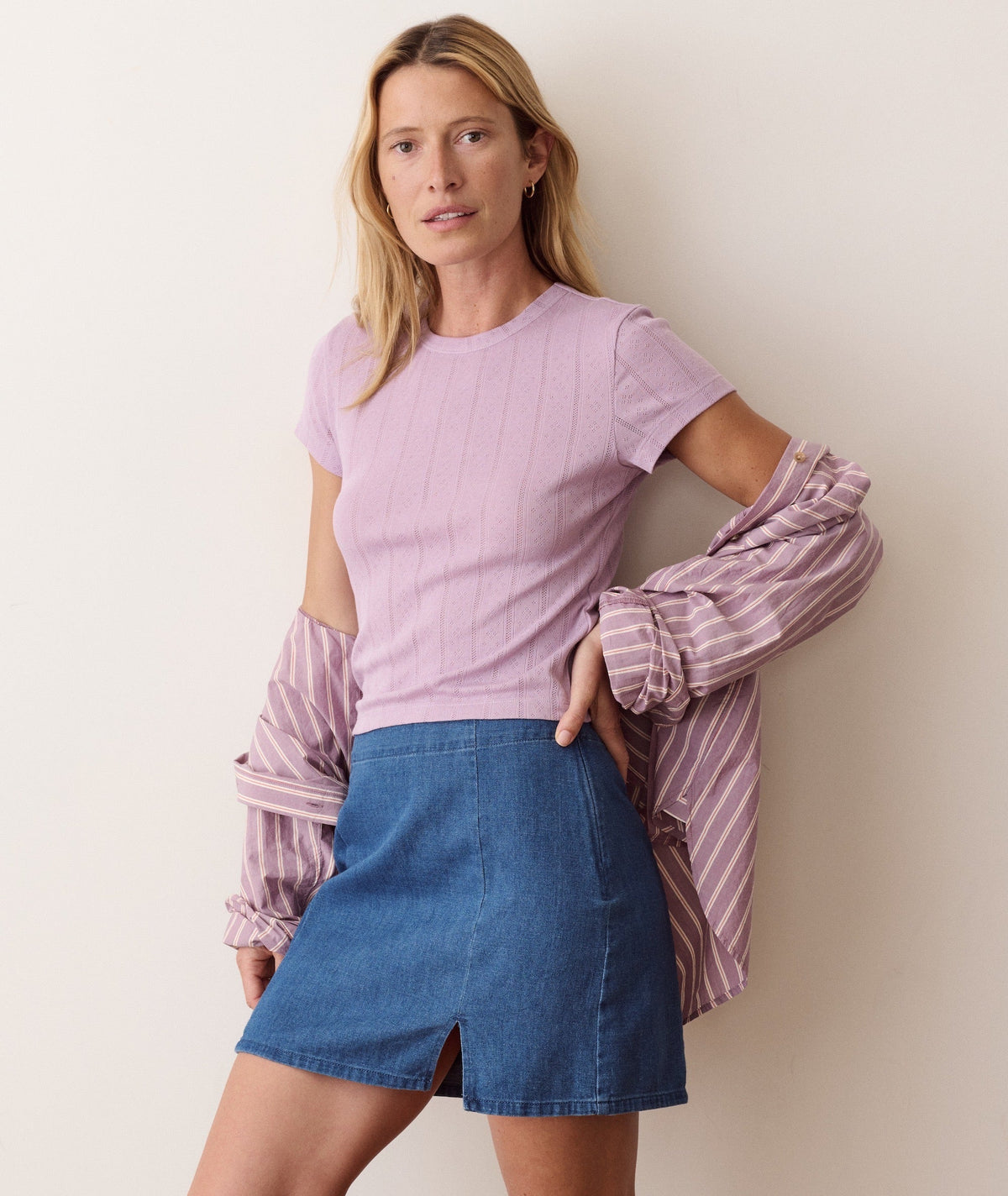 Lexi Pointelle Tee