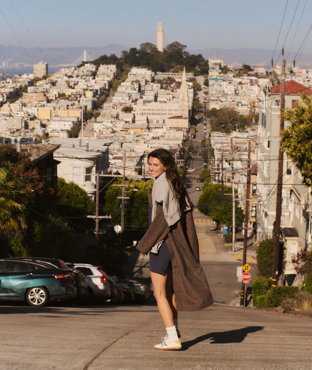 Hayes Houndstooth Trench Coat