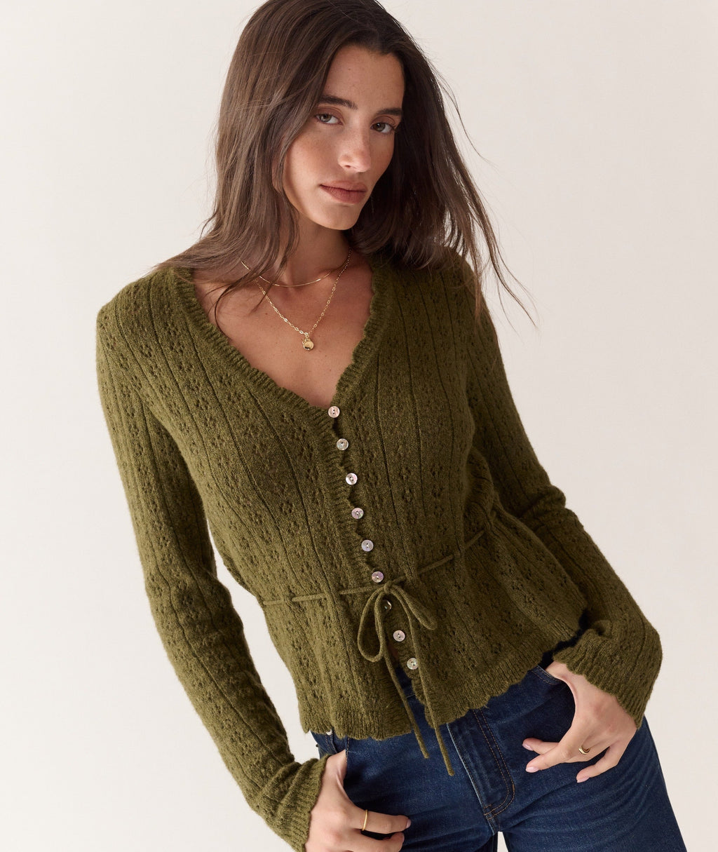 Sophie Pointelle Cardigan