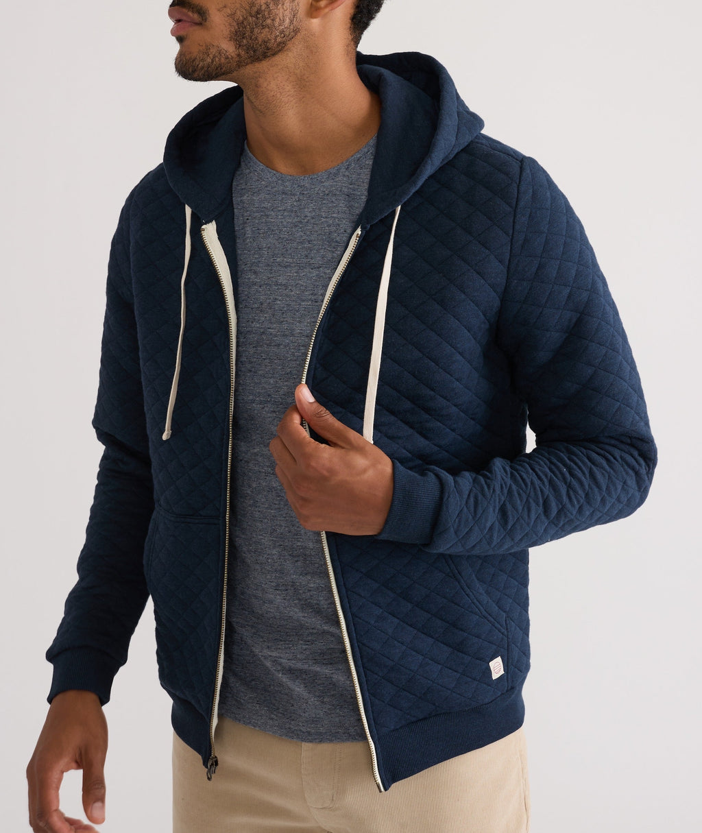 Custom Cut & Sew Corbet Quilted Full Zip Hoodie