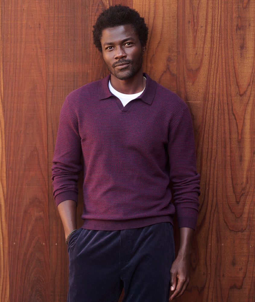 Liam Long Sleeve Sweater Polo