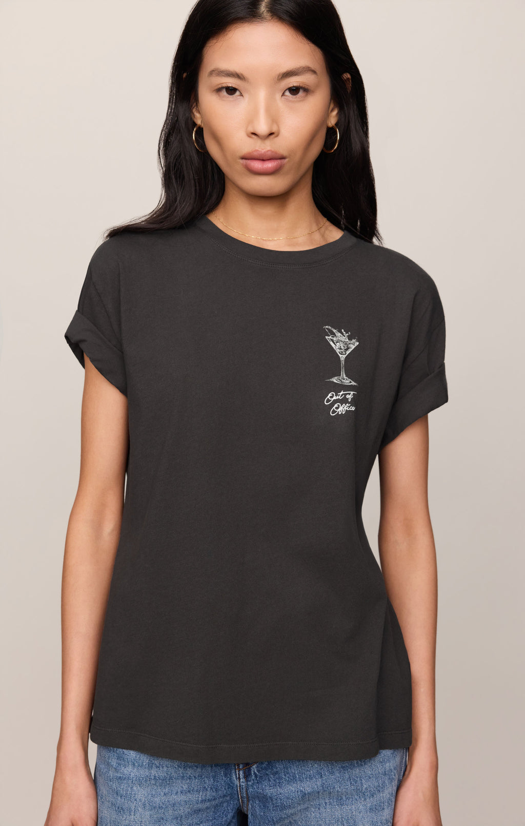 Martini Graphic Boyfriend Tee