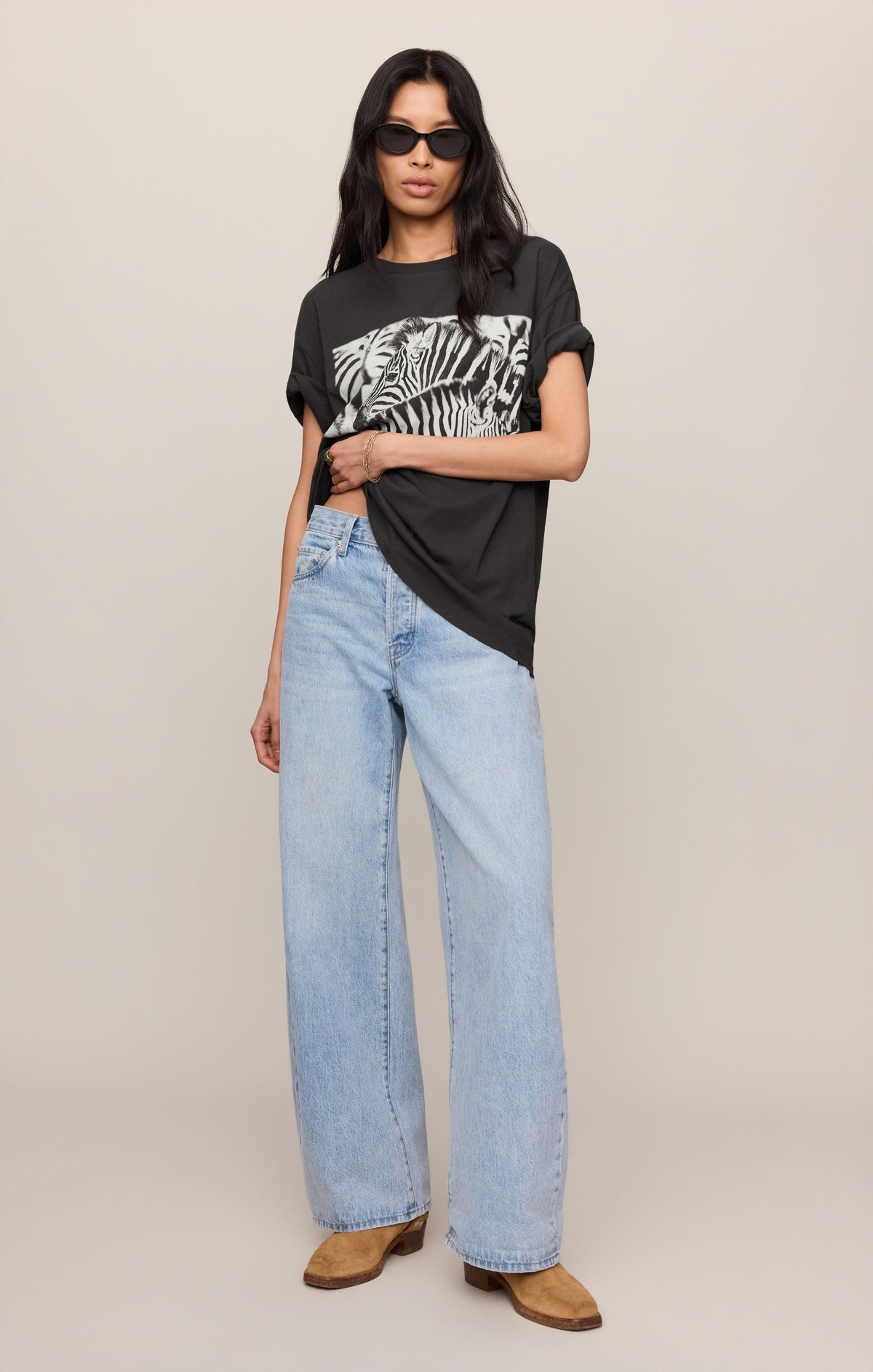 Zebra Graphic Boyfriend Tee