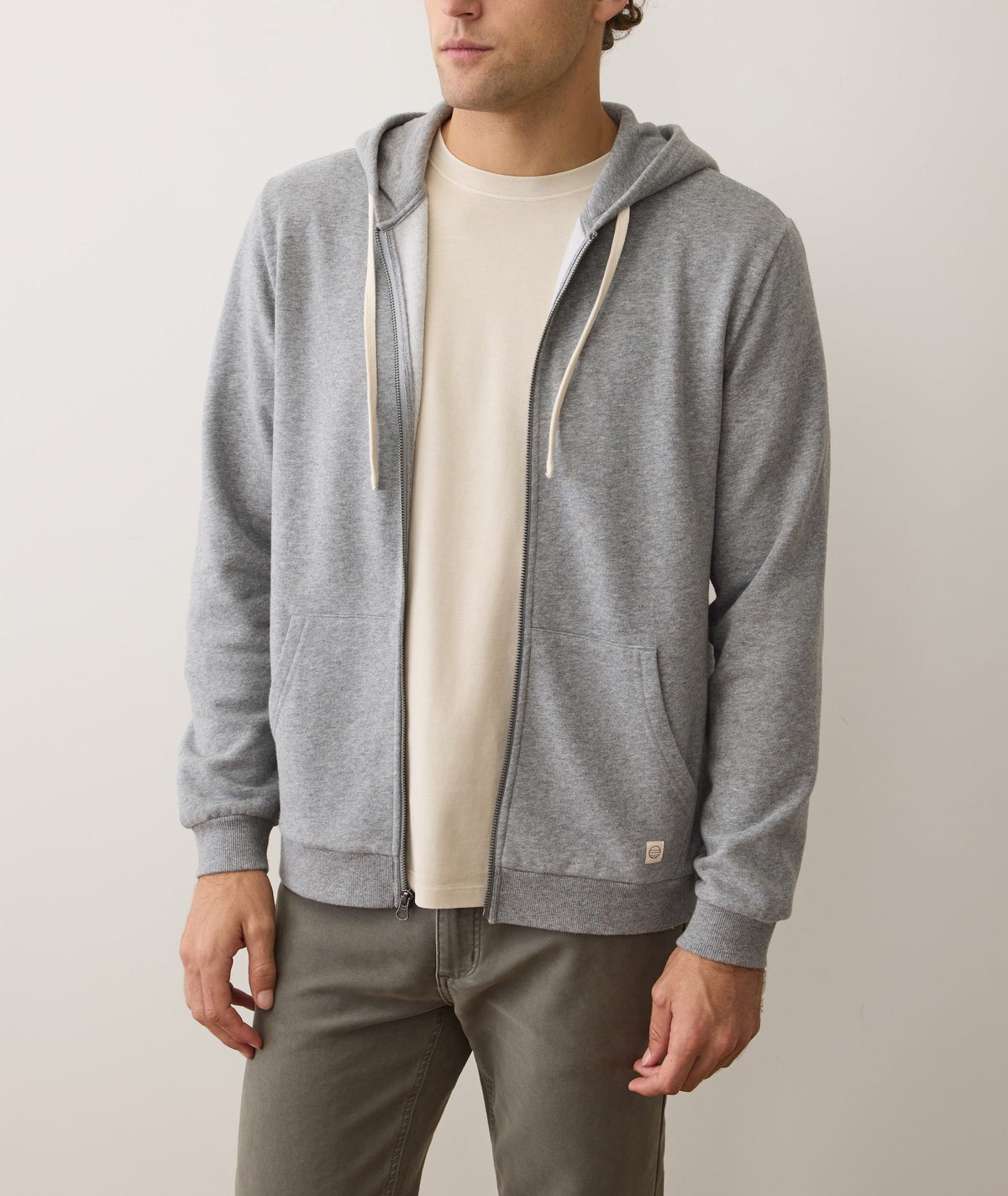 Men's Cloud 9 Fleece Full Zip Hoodie in Heather Grey