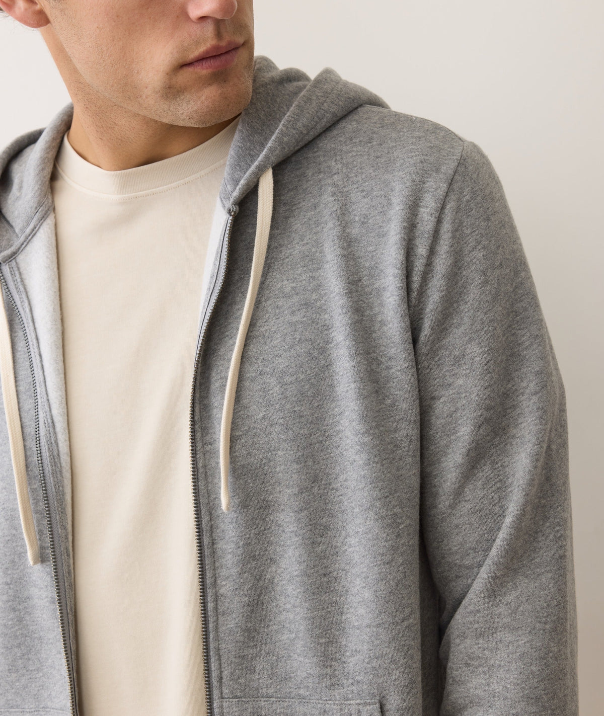 Men's Cloud 9 Fleece Full Zip Hoodie in Heather Grey