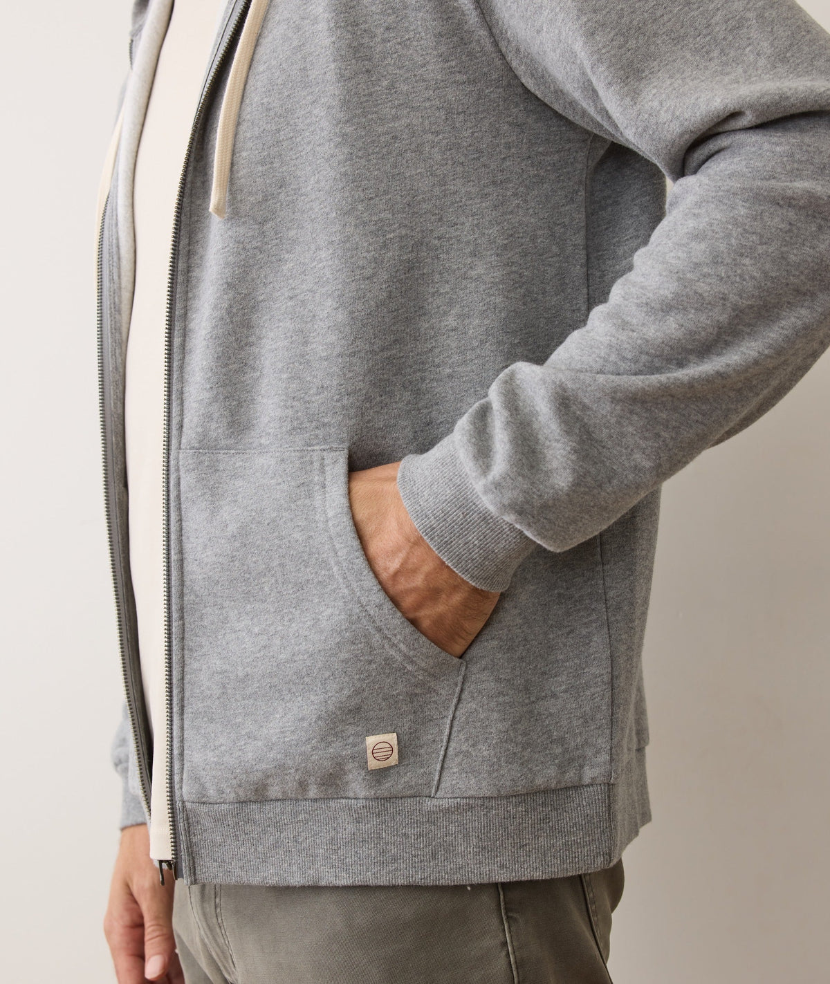 Men's Cloud 9 Fleece Full Zip Hoodie in Heather Grey