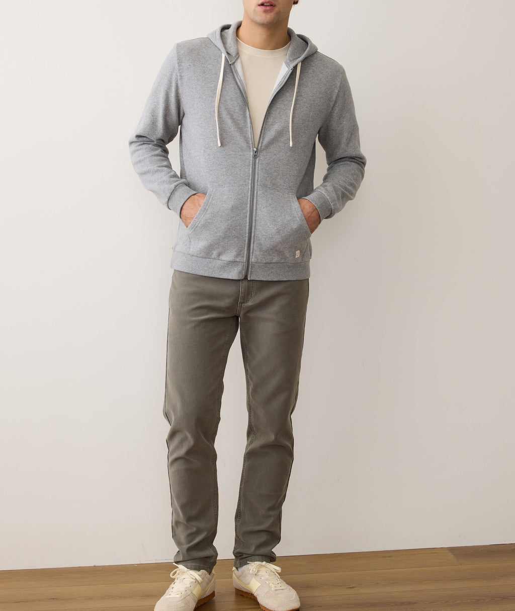 Men's Cloud 9 Fleece Full Zip Hoodie in Heather Grey