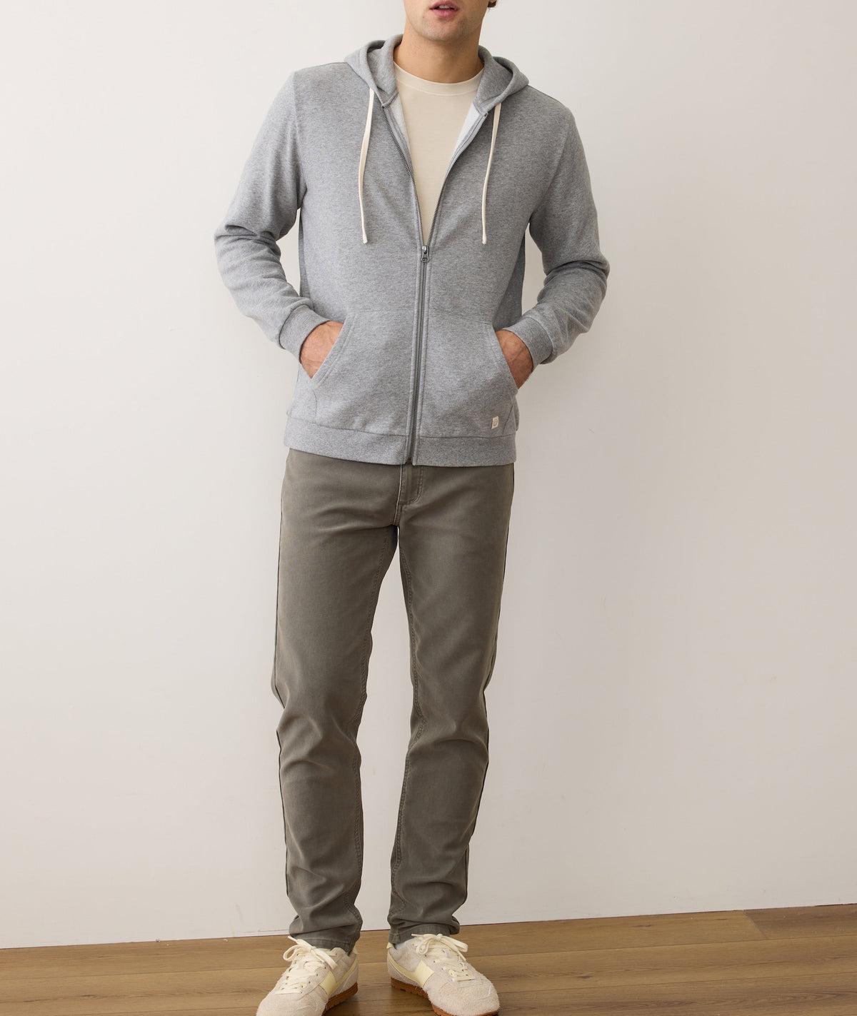 Men's Cloud 9 Fleece Full Zip Hoodie in Heather Grey