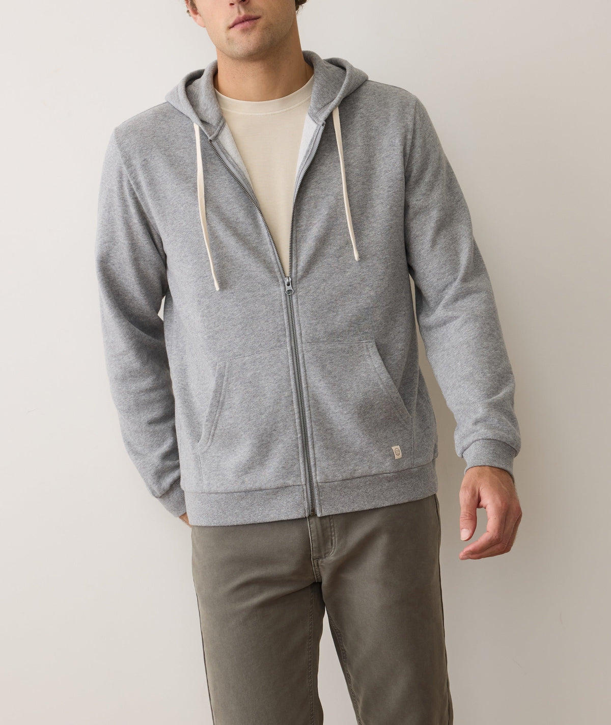 Men's Cloud 9 Fleece Full Zip Hoodie in Heather Grey