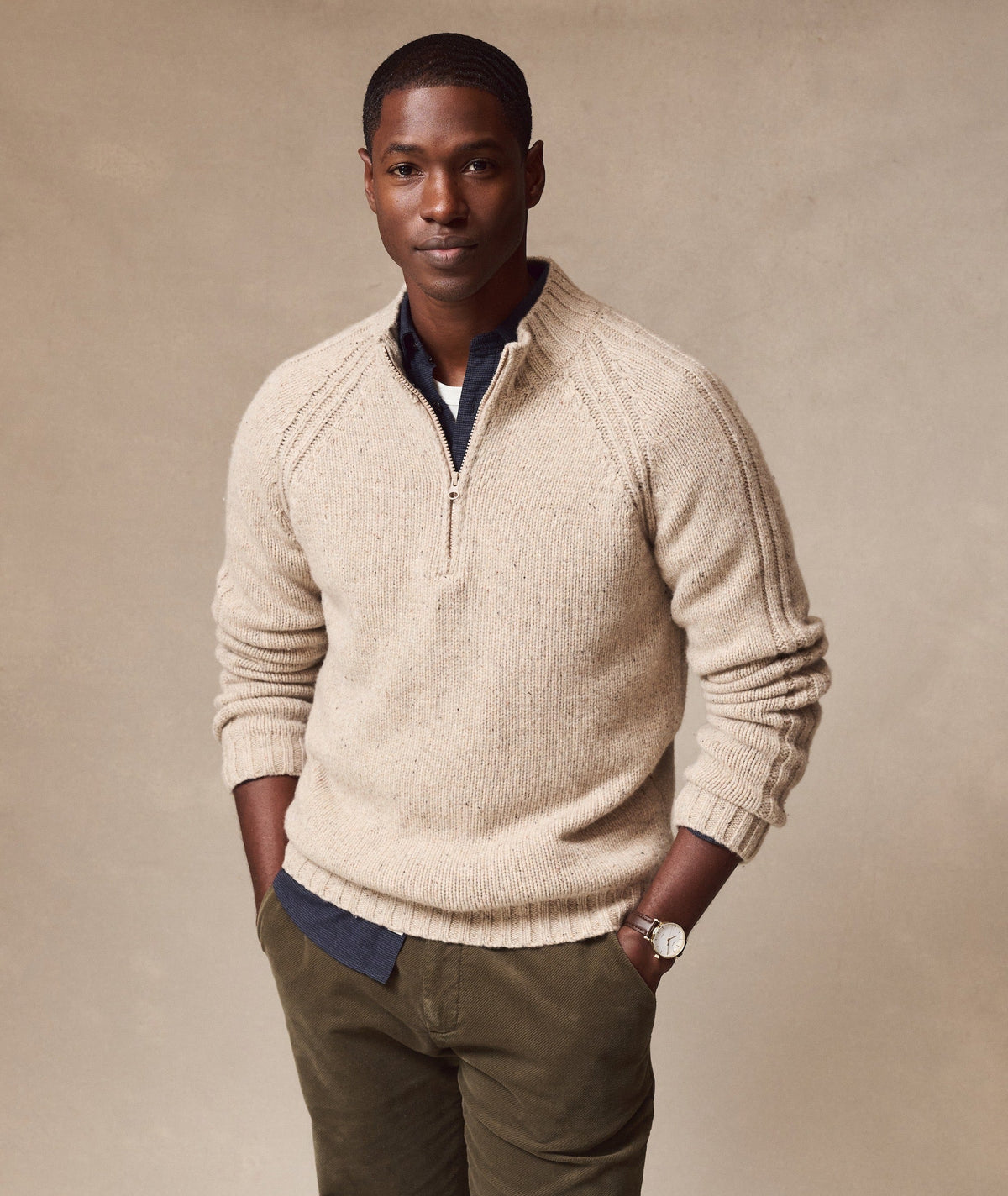 Coastal Merino Quarter Zip