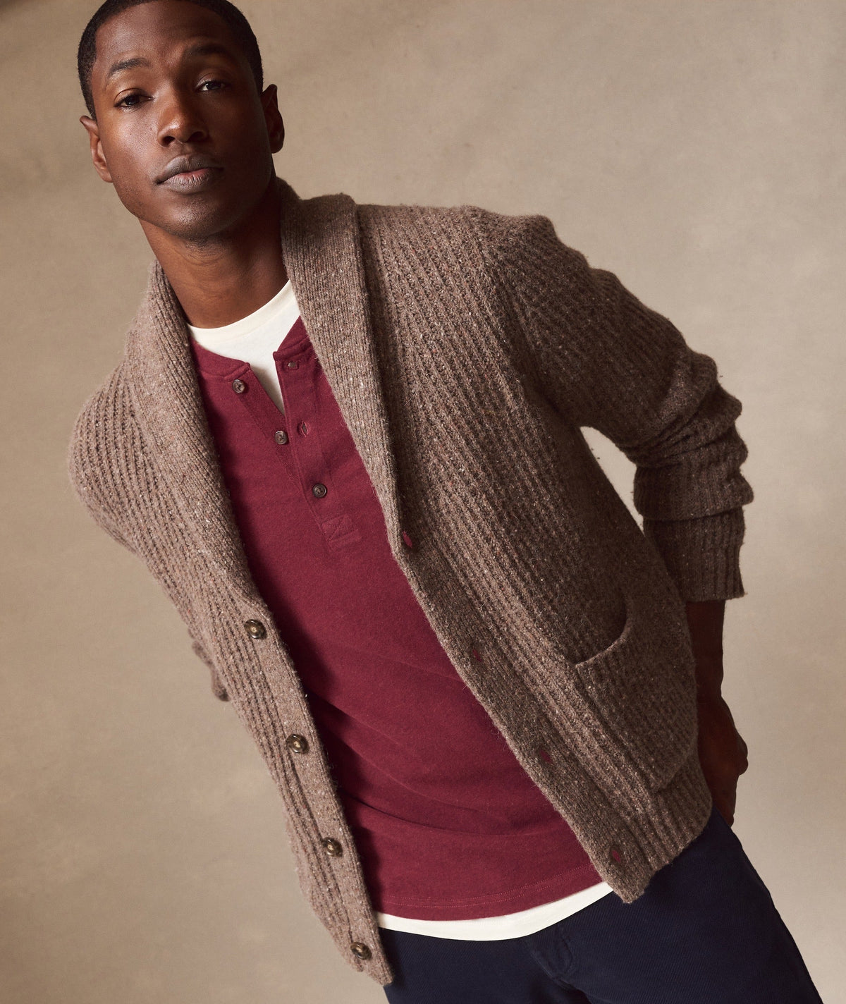 Coastal Merino Shawl Cardigan