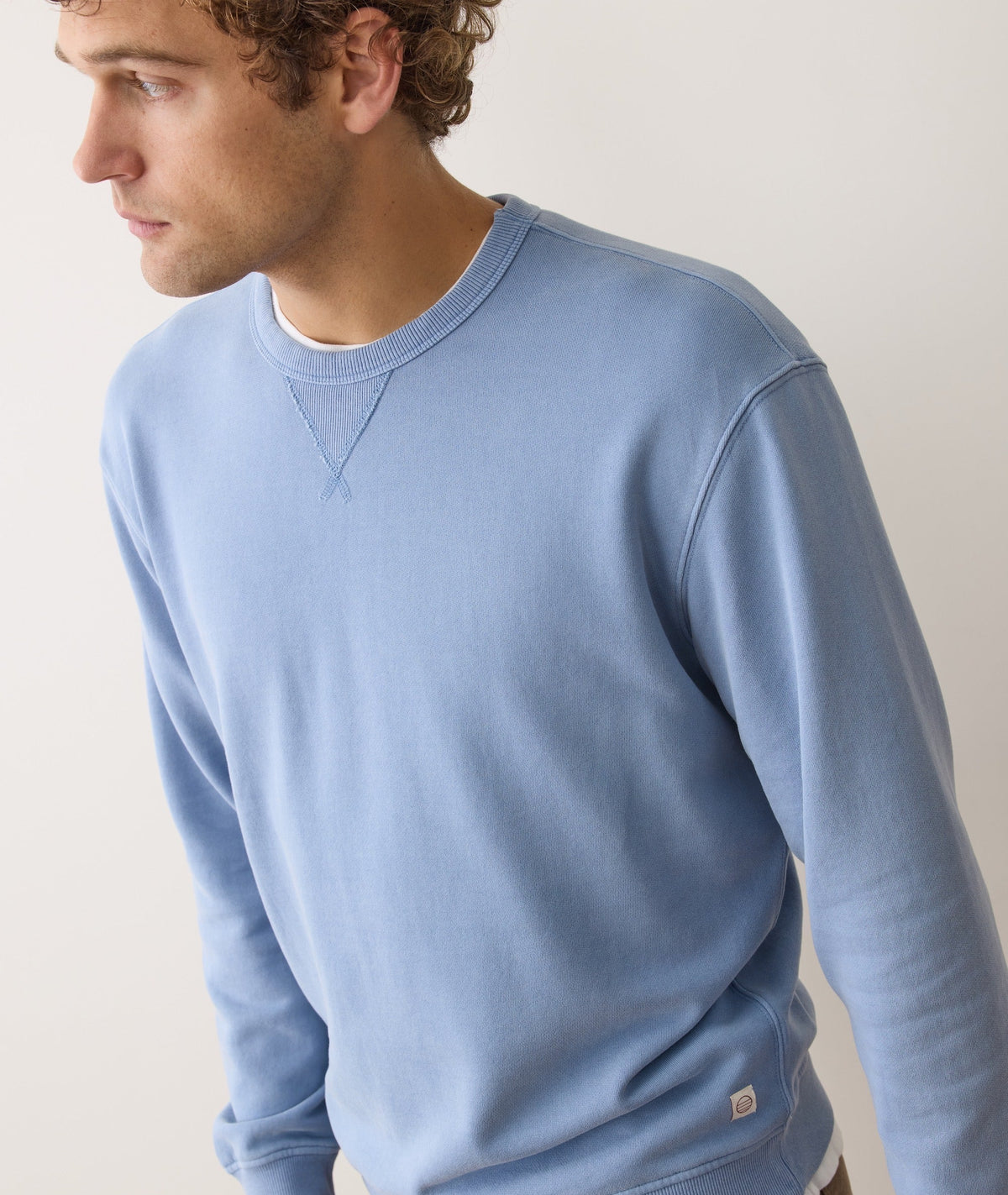 Men's Cloud 9 Fleece Relaxed Crewneck in Coastal Blue
