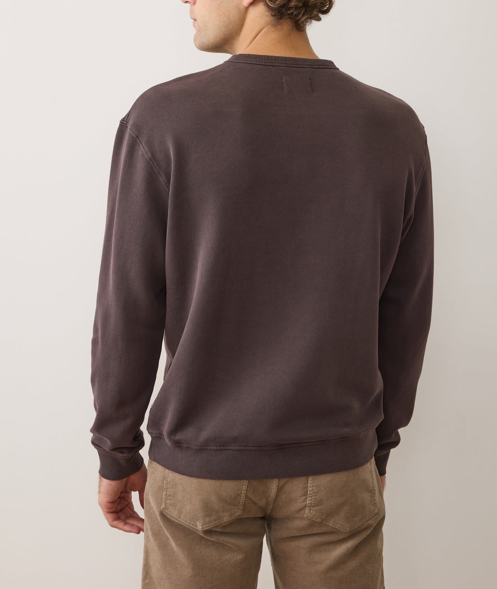 Men's Cloud 9 Fleece Relaxed Crewneck in Coffee