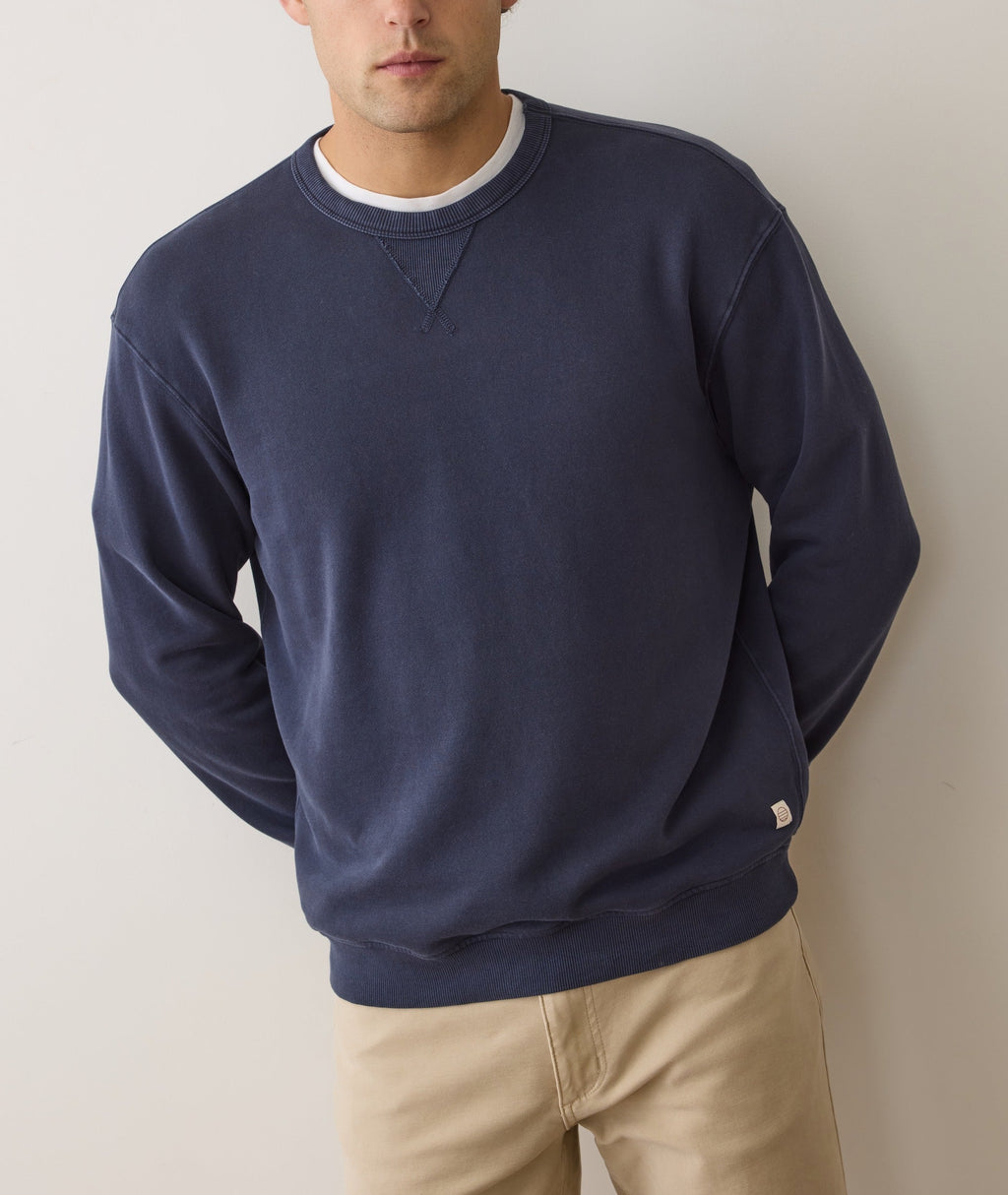 Men's Cloud 9 Fleece Relaxed Crewneck in Mood Indigo