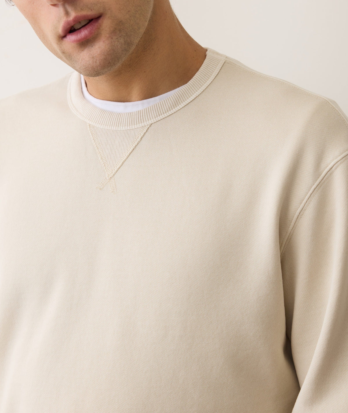 Men's Cloud 9 Fleece Relaxed Crewneck in Whitecap