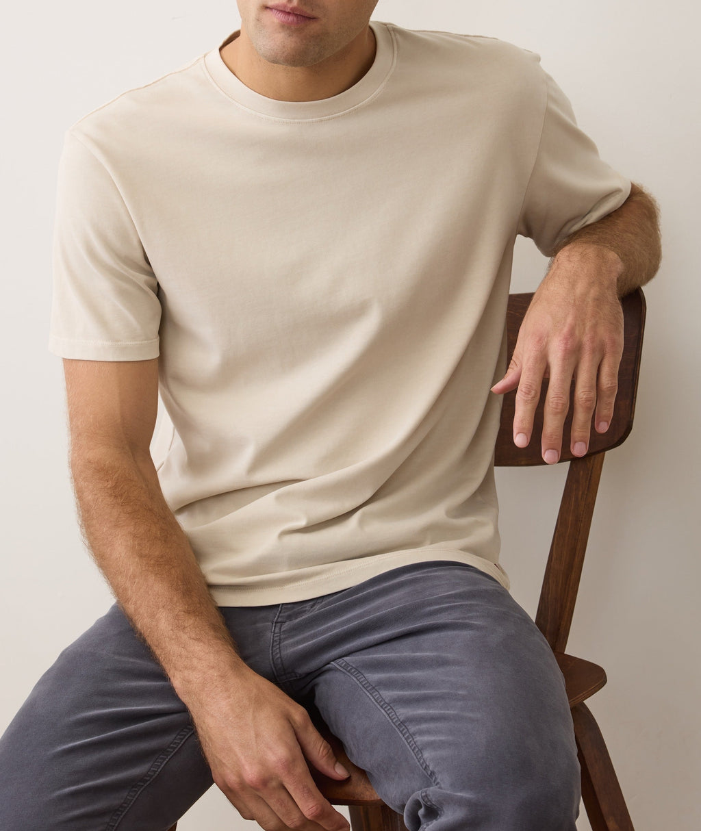 Men's Luxe Jersey Relaxed Tee in Whitecap