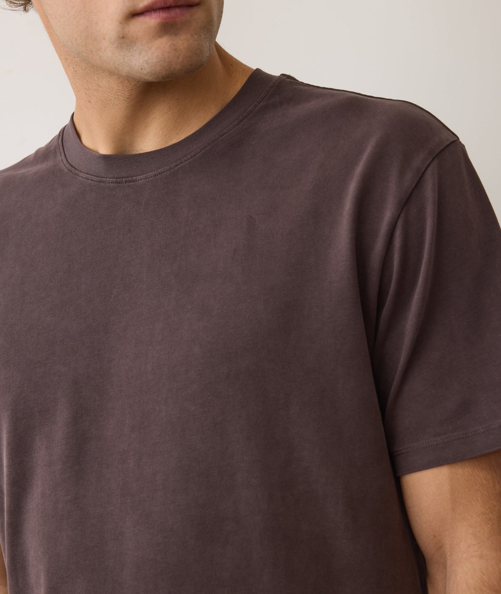 Men's Luxe Jersey Relaxed Tee in Coffee