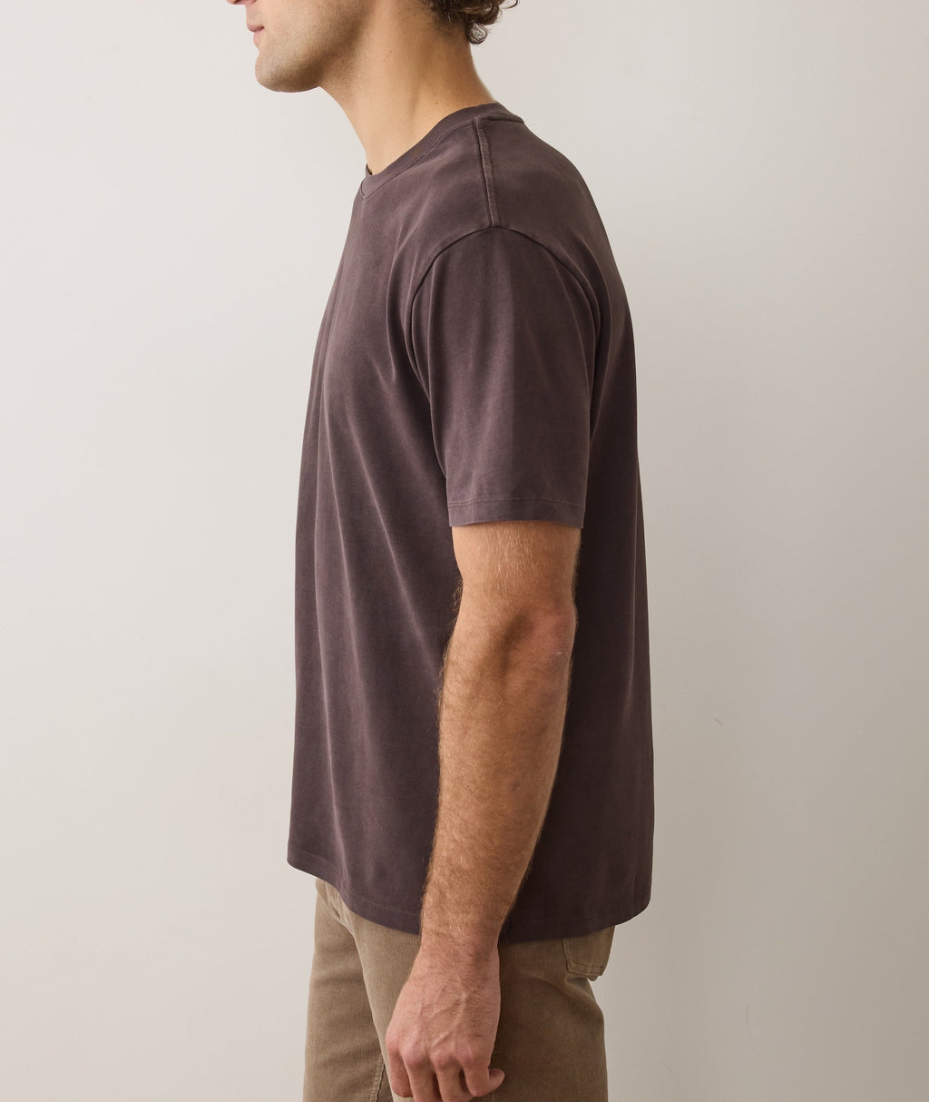 Men's Luxe Jersey Relaxed Tee in Coffee