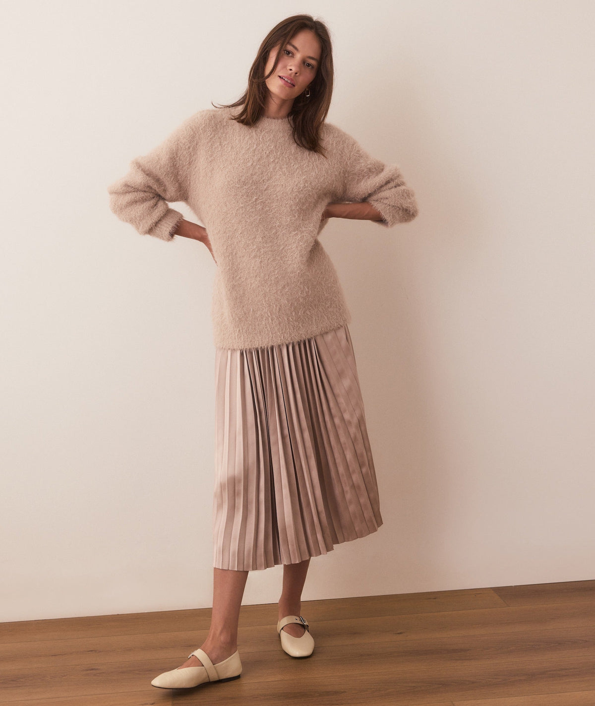 Chelsea Pleated Midi Skirt