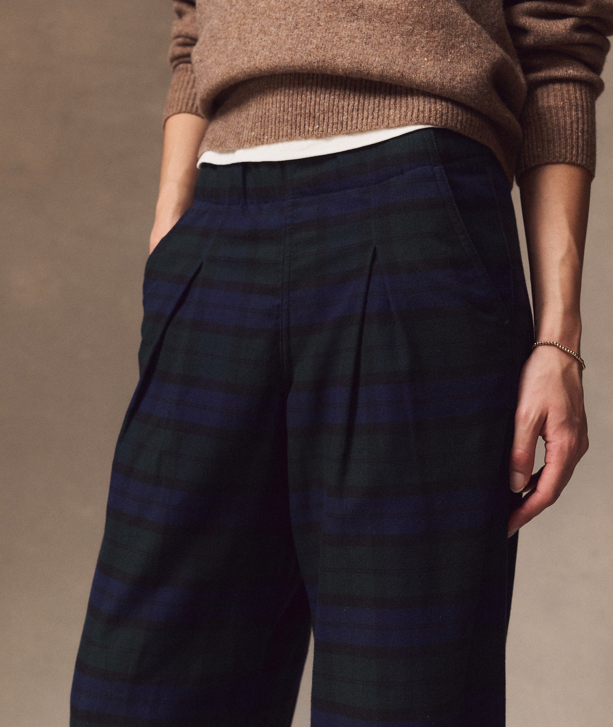 Allison Pleated Moleskin Trouser