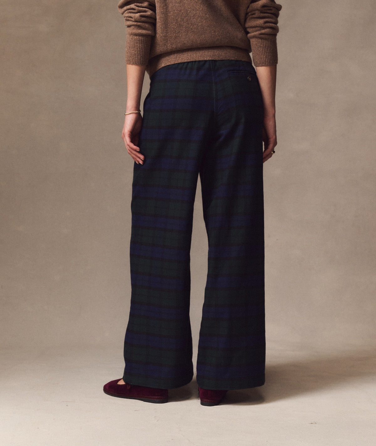 Allison Pleated Moleskin Trouser