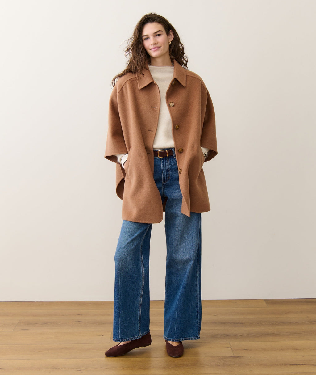 Nina Wool Cape Coat
